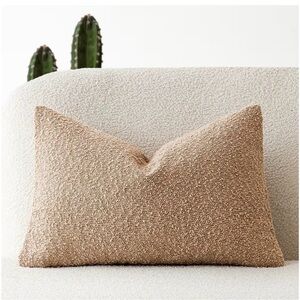 NEW Textured Boucle Throw Pillow Cover Lumbar 16 x 23”